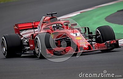 FORMULA ONE TEST DAYS 2018 - KIMI RAIKKONEN Editorial Stock Photo